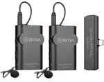 BOYA BY-WM4 Pro-K6 Dual Lavalier Mikrofon Drahtlos f&uuml;r Android 2.4 GHz USB-C