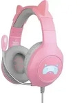 Blade Gaming Headset Tanooki inkl LED Licht - Grau/Rosa
