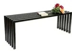 DanDiBo Gartenbank Metall Massiv Wetterfest Schwarz 120 cm Ela Sitzbank Modern...
