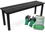 holz4home&reg; Gartenbank Holzbank Schwarz I Kleine Bank ohne Lehne I Parkbank 2-3