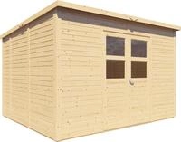 Gartenhaus Konsta Baltrum 2 mit Fu&szlig;boden 337 x 306 cm natur