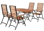 Merxx Gartenm&ouml;bel Set Schlossgarten 5tlg., 4 Klappsessel, Klapptisch 140 x 90 cm,