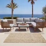 Gartengarnitur MCW-L31, Garnitur Lounge-Set Sofa Outdoor, Spun Poly Metall