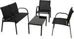 DEGAMO Loungeset Sitzgruppe Lounge Gartenset ARONA 4-teilig, Metall + Kunstgewebe