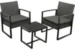 DEGAMO Gartenset Garten Garnitur Sitzgruppe Loungeset MALTA 3-teilig, Metall...