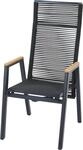SIENA GARDEN Bologna Dining Move, Rope, Aluminium, Armlehnen aus 100% Teak