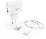 Hama Ladeset Ladeger&auml;t mit Ladekabel Lightning, 12 W, 1 m, Wei&szlig; - Wei&szlig;