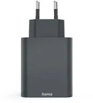 Hama Schnellladeger&auml;t 2xUSB-C, 1xUSB-A, PD 65W, Grau - Grau