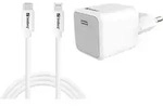 SANDBERG USB-C AC Charger 20W +Lightning 1M - Wei&szlig;