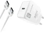 Cellularline USB-C Charger Kit fr Apple 30W PD White - Wei&szlig;