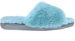 Vanuba - Damen Pl&uuml;sch Hausschuhe Lammfell Schafwolle D010 Turquoise, Gr&ouml;&szlig;e 36 EU -