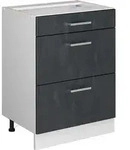 K&uuml;chenunterschrank Vicco R-Line Schwarz Beton 60 cm ohne Arbeitsplatte, Model...