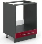 Herdumbauschrank Vicco Fame-Line Bordeaux Hochglanz 60 cm ohne Arbeitsplatte,...
