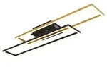 LED Deckenleuchte, beweglich, schwarz, Alu, gold, L 80 cm