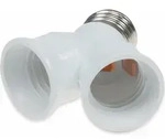 ChiliTec E27-Fassung Duo, Y-Adapter, Kunststoff auf 2x E27-Schraubfassungen