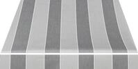 Gelenkarmmarkise 3,5x2,5 Stoffdessin 1465 (Shark) Gestell RAL 9006 wei&szlig;aluminium