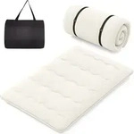 COSTWAY Matratze mit waschbarem Bezug und Tragetasche, Tatami-Matte faltbar,