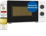 Exquisit Mikrowelle 20L, 700 Watt, 24,5cm Drehteller, 5 Leistungsstufen, Timer,
