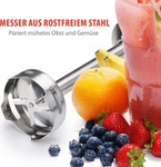 alpina Stabmixer mit Zerkleinerer 1000W - inkl. Messbecher und Schneebesen - 2
