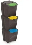 3.09 Sortibox - 3er Set M&uuml;lleimer mit jeweils 25 Liter > anthrazit - Grau