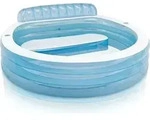 INTEX 57190NP - Swimcenter - Family Lounge mit eingebauter Sitzbank (229x218x79cm) -