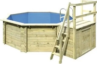 Karibu 45627, Aufstellpool Holzpool-Set Karibu Classic 1B rund &Oslash; 400x124 cm inkl.