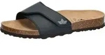 LICO Pantolette Bioline Clea mit Leder-Decksohle, Kork-Fu&szlig;bett und Klettverschluss