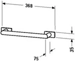 Duravit Wannengriff KARREE chrom
