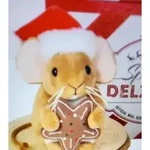 Teddy-Hermann Teddy Hermann Weihnachtsmaus mit Keks, 11 cm