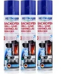 Heitmann Backofen-Grill und Kaminglas Reiniger 400ml - L&ouml;st Schmutz (3er Pack)