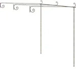 vidaXL Garten-Pergola Antik-Braun 3x3x2,5 m Eisen - Braun