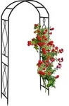 Relaxdays Rosenbogen Metall, Torbogen Garten, HxBxT: 230 x 100 x 40 cm, stabiler