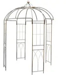 Rosen Pavillon 200 x 270 cm in Rost Braun - mit 4 Rankgitter - Braun