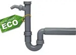 KIRCHHOFF ECO SAVE Siphon K&uuml;chensp&uuml;le, Abfluss f&uuml;r Sp&uuml;le K&uuml;che aus...