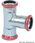 Geberit GE Mapress C-Stahl T-Stueck, mit red. Abg., d42 x 35 x 42mm, verz., 1 Stk.