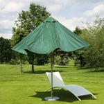 Sonnenschirm N19, Gartenschirm, &Oslash; 3m neigbar Polyester/Alu 5kg gr&uuml;n - Gr&uuml;n