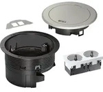 HAGER BSR02D01 Installationsdose R02, 2xSCHUKO Keystone (BSR02D01) - Schwarz