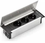 Naber Steckdosenelement Kapsa mit Schukosteckdosen, Deckel edelstahlfarbig 7053068