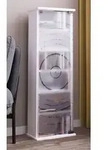 VCM Holz CD DVD Stand Regal | platzsparender CD Schrank mit 1 ESG-Sicherheitsglast&uuml;r