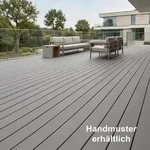 Terrassendielen WPC WoodoRhodos Grau | Diele f&uuml;r Balkon + Terrasse...