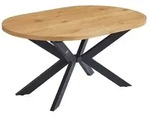 HOME DELUXE Esstisch Oval Ausziehbar AVENTI inkl. Sternfu&szlig; - 160 x 100 cm...