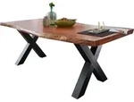 Esstisch Baumkantentisch Akazie natur massiv 140 x 90 cm - TOMASO - Die