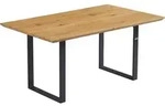 HOME DELUXE Esstisch Eckig AVENCIA inkl. Sternfu&szlig; - Light Oak - 160 x 100 cm 