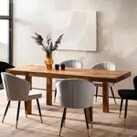 WOHNLING Esszimmertisch 120 - 200 cm Sheesham Massivholz Zeitlos K&uuml;chentisch