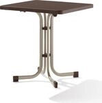 Tisch 231/CM 70 x 70 cm champagner Gestell aus Stahl in champagner, Tischplatte aus