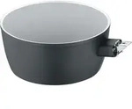 Stieltopf 16 cm (ohne Deckel), Aluminium, schwarz - b.perfect - Schwarz/Wei&szlig;