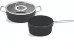 Fissler Adamant / Aluminium-Kochtopfset, 2-teilig, T&ouml;pfe-beschichtet mit Glasdeckel,
