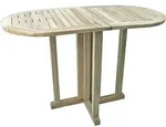 Garden Pleasure Gartentisch Solo natur oval 60,0 x 15,0/65,0/120,0 x 75,0 cm -...