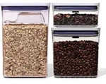 OXO GoodGrips 3-teiliges rechteckiges POP-Beh&auml;lter Vorratsbeh&auml;lter...