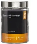 #4xRitzenhoff & Breker Vorratsglas "VIO", rund, 1,2 l - Transparent